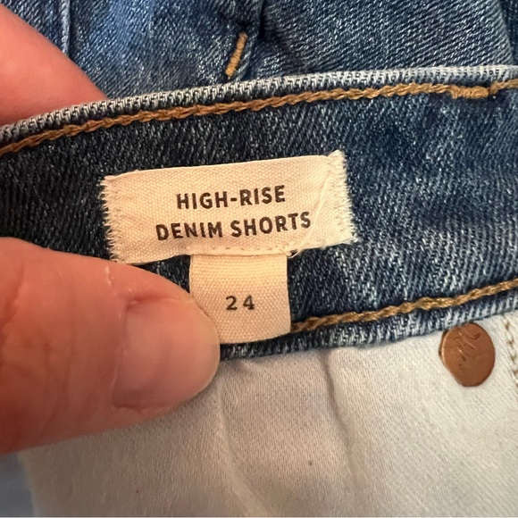 Madewell Button Fly High Rise Denim Shorts Size 24 - Picture 4 of 9